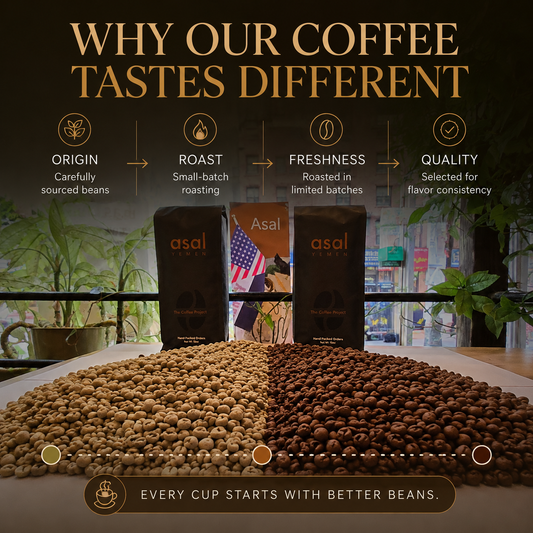 Yemeni Peaberry Coffee 14 oz – Single Origin Premium Arabica Coffee Beans | Asal Yemen
