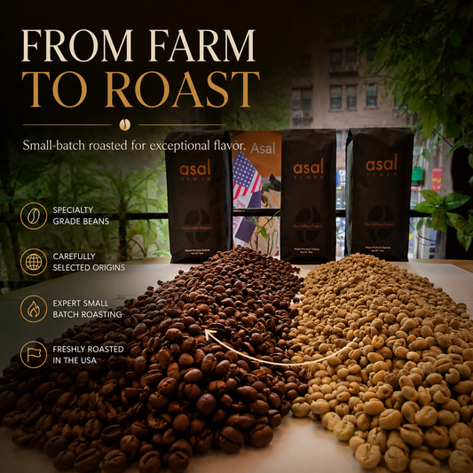 Yemeni Peaberry Coffee 14 oz – Single Origin Premium Arabica Coffee Beans | Asal Yemen