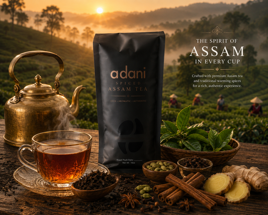 Adani Spiced Assam Tea | Premium Assam Black Tea with Cardamom, Cinnamon & Clove | Small Batch Crafted