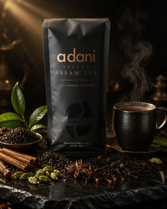 Adani Spiced Assam Tea | Premium Assam Black Tea with Cardamom, Cinnamon & Clove | Small Batch Crafted